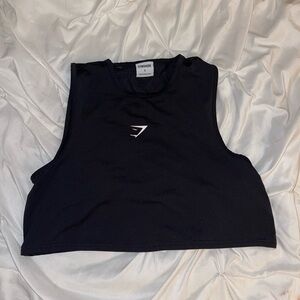 Gymshark Black Sleeveless Muscle Crop Top